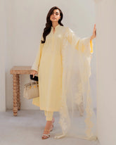 Elegant Pastel Yellow Straight Kurta Set with Pants