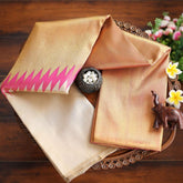 Radiance in Silk: Dual-Tone Cream and Hot Pink Festive Saree