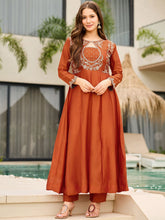 Premium Brown Anarkali Kurta Set for Women | Festive Wear