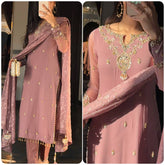 Heavy Work Georgette Kurta Pant Set for Weddings and Festivals