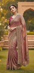 Magenta Pink Color Saree Tuton Set with Heavy Embroidery Rani Blouse & Coding Sequin Work