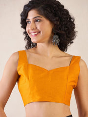 Handcrafted Mul Cotton Saree with Shibori Tie-Dye & Ikat Border – Teal, Mustard & Crimson