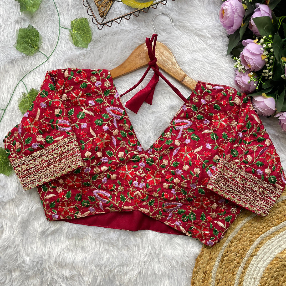 Light Yellow Gold Color Satin Saree with Designer Embroidered Bridal Blouse