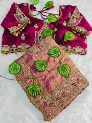 Magenta Pink Color Saree Tuton Set with Heavy Embroidery Rani Blouse & Coding Sequin Work