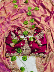 Magenta Pink Color Saree Tuton Set with Heavy Embroidery Rani Blouse & Coding Sequin Work