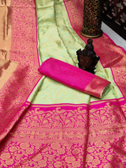 Kanjivaram or Banarasi-style silk saree