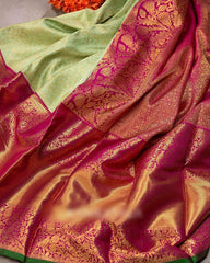 Kanjivaram or Banarasi-style silk saree