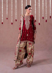 The Regal Maroon Velvet Embroidered Salwar Suite - Boutique Collection