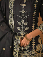 Designer Party Wear Black Sharara Set - Full Heavy Work Kurti & Flared Sharara