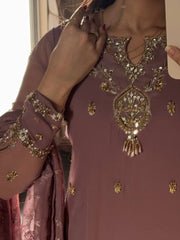 Heavy Work Georgette Kurta Pant Set for Weddings and Festivals